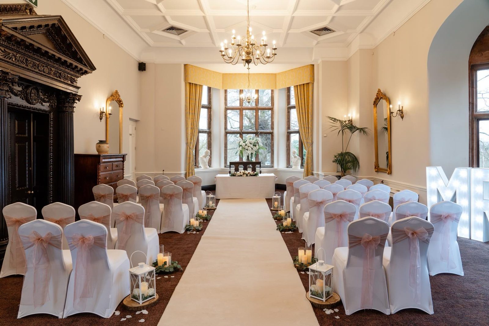 The Library set out for a wedding ceremony