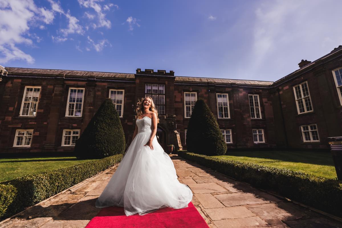 Red carpet bride