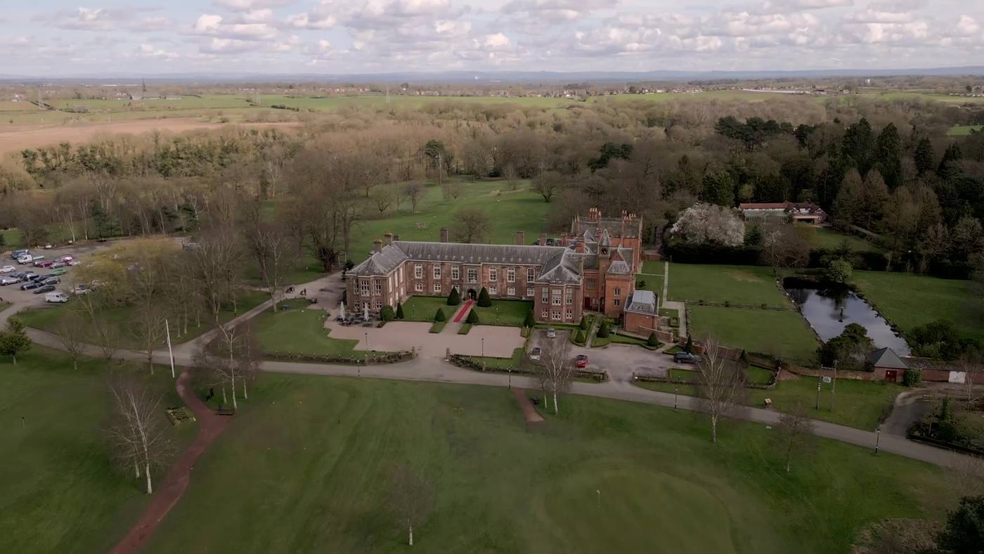 The Abbey and grounds from the air