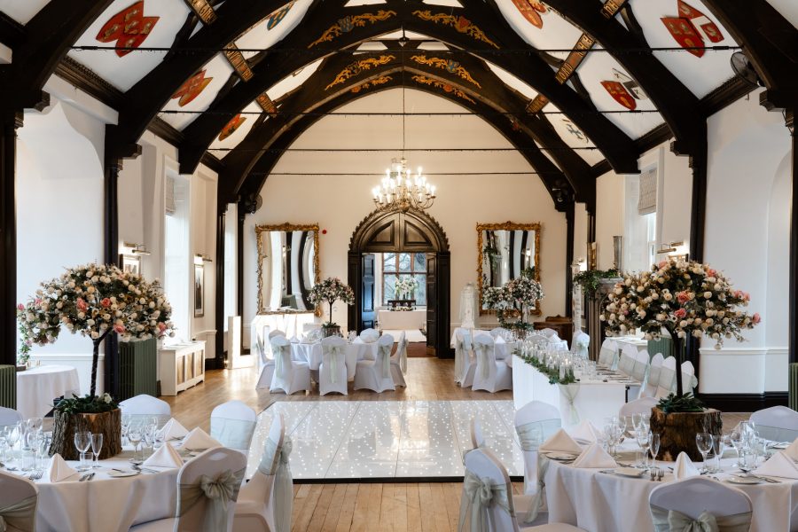 The Great Hall set for lunch